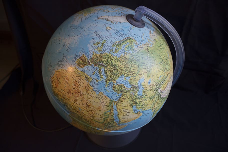 globe, map of the world, europe, earth, map, globe - man made object, planet earth, sphere, space, planet - space