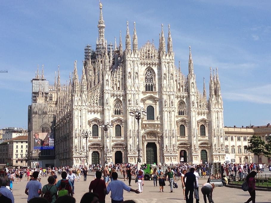 milan cathedral, milan, dom, architecture, italy, church, duomo Of Milan, cathedral, famous Place, piazza Del Duomo - Milan