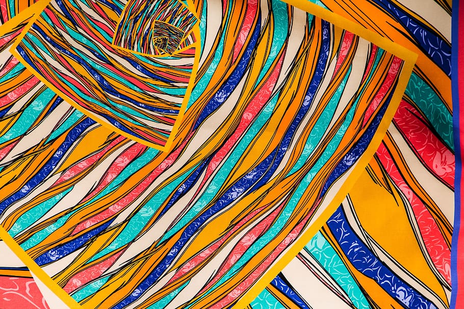 yellow, blue, red, abstract, painting, fabric, texture, color, pattern, color image