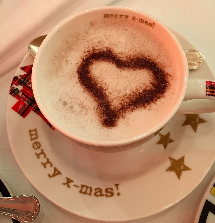 christmas, capuccino, coffee, cup, jar, merry christmas, drink, coffee - drink, food and drink, coffee cup