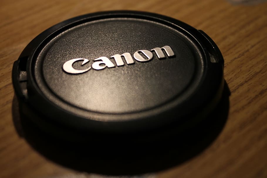 black, canon camera lens, cover, canon, lens, photography, photographer, indoors, black color, justice - concept