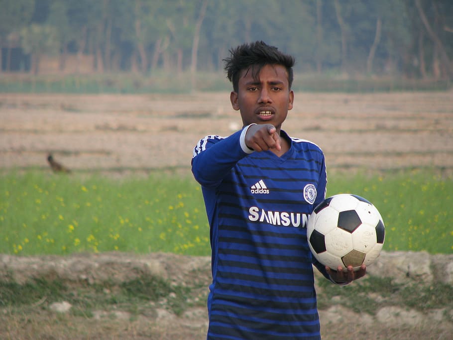 football, village, bangladesh, field, sport, landscape, player, boys, soccer, child