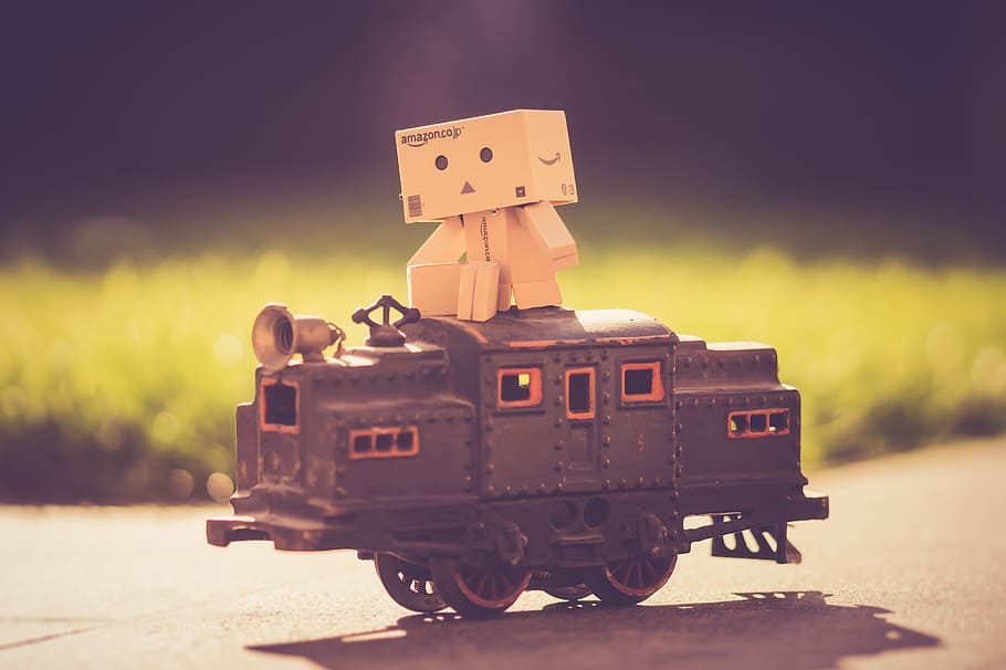 toys, train, children, old, danbo, stick man, danboard, color, youth, play