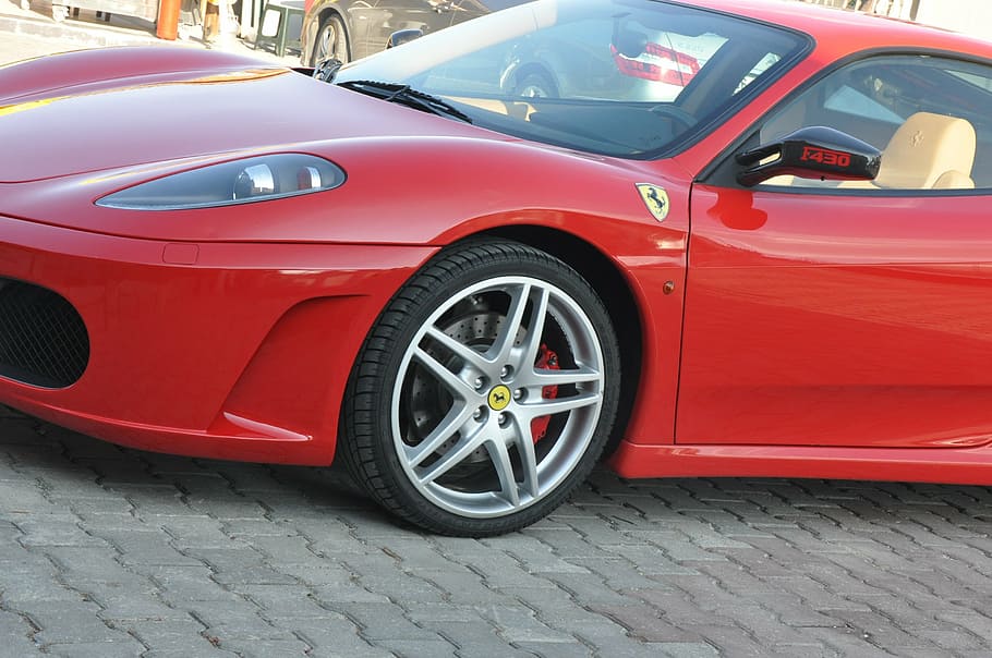 Ferrari, F430, el automóvil rojo, modificado, automóvil, vehículo terrestre, automóvil deportivo, transporte, lujo, rojo