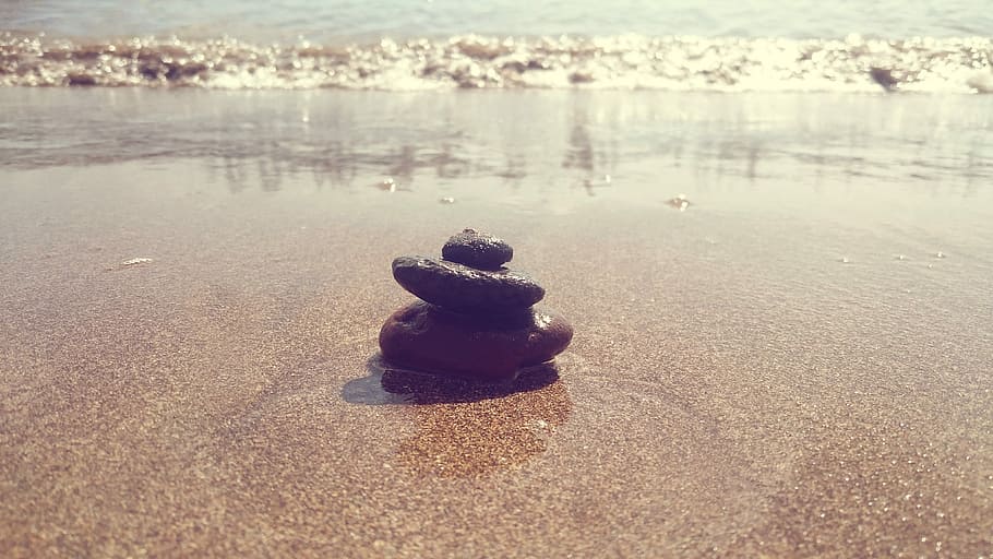 Harmony, Zen, Balance, Beach, Sand, Sand, Sea, beach, sand, sea, meditation, wellness