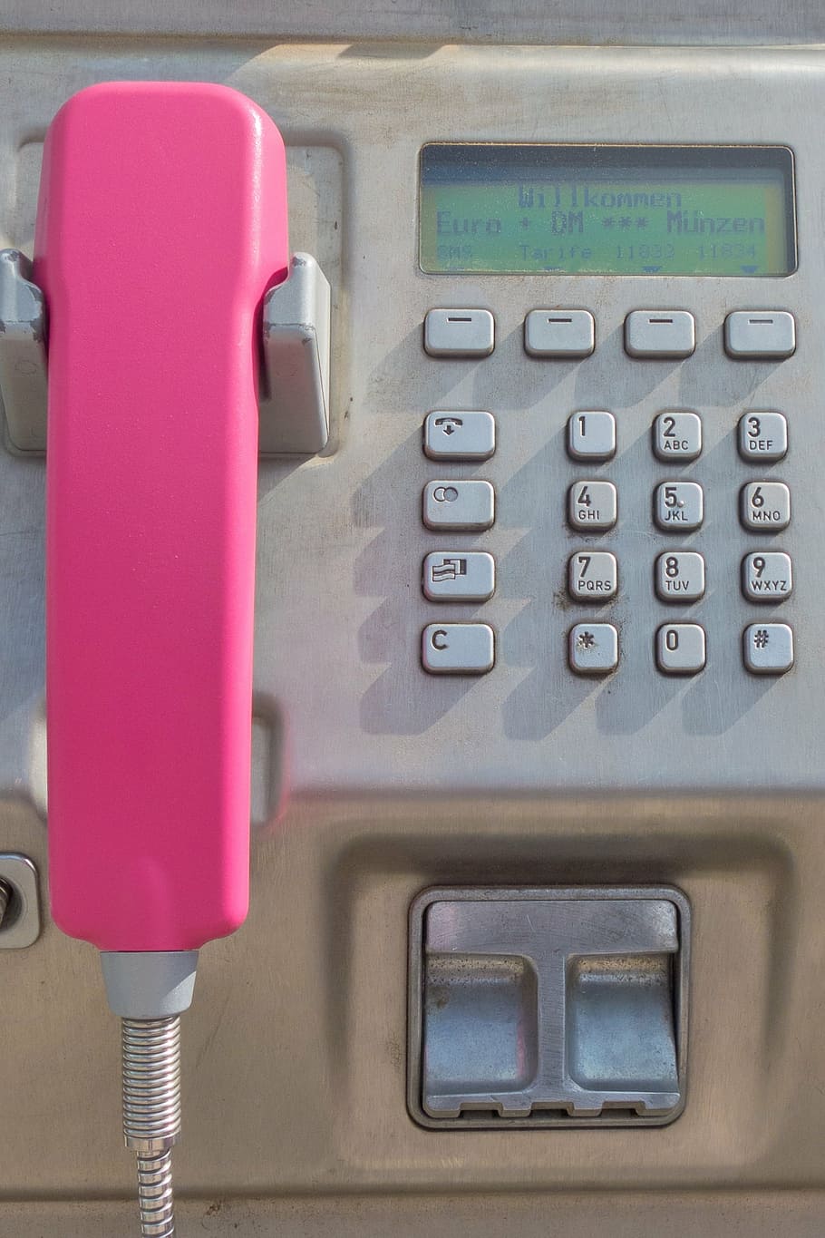 phone, phone booth, hands, münzfreisprecher, old, dispensary, telephone, communication, telephone house, payphone