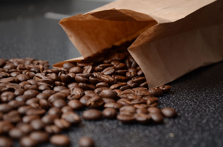 bag, coffee beans, food, coffee, epicurean, krupa, caffeine, grain, food and drink, coffee - drink