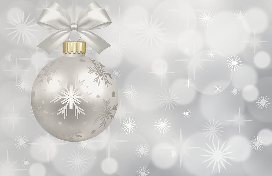 серебряный шарик, печать снежинок, рождественская безделушка, рождество, рождественские украшения, weihnachtsbaumschmuck, рождественское украшение, елочные украшения, деко, шар