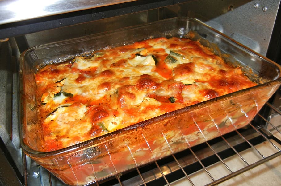 gnocchi, baked, cheese, zucchini, tomatoes, food, garlic, food and drink, freshness, appliance