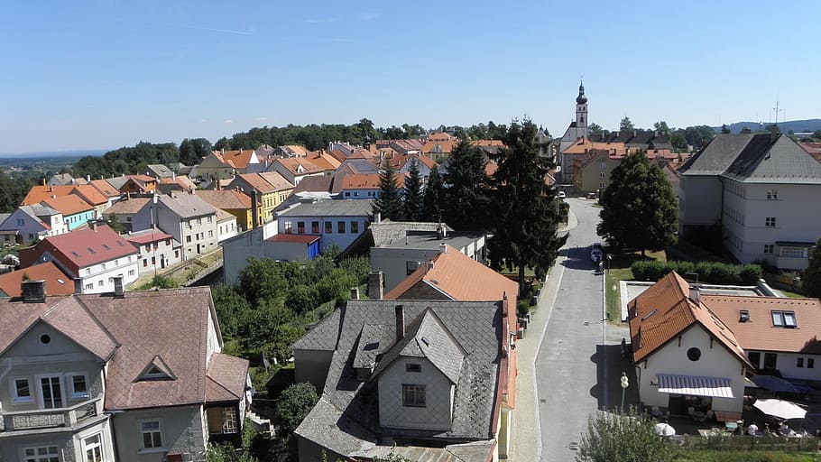 New Castle, Castle, Town, Nove Hrady, town, south bohemia, subdivision, residential, homes, houses, city