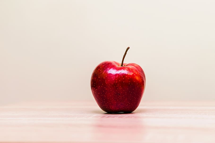 赤いリンゴ, リンゴ, 果物, 健康, 最小限, ミニマル, 赤, シンプル, 単純, リンゴ-果物