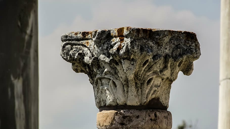 cyprus, salamis, pillar, corinthian, column, archaeology, archaeological, culture, landmark, famagusta