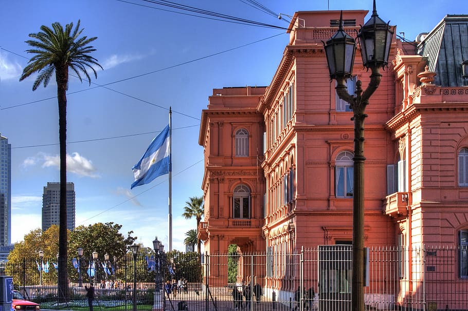 estrutura de concreto marrom, buenos aires, argentina, casa rosada, arquitetura, construção, marco, capital, monumento, governo
