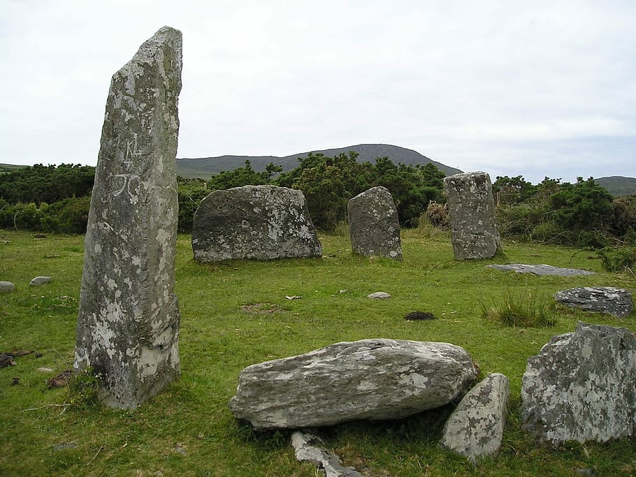 Irlanda, Círculo de piedra, Paisaje, estructura megalítica, mística, naturaleza, reserva natural, magia, lugar de culto, roca - objeto