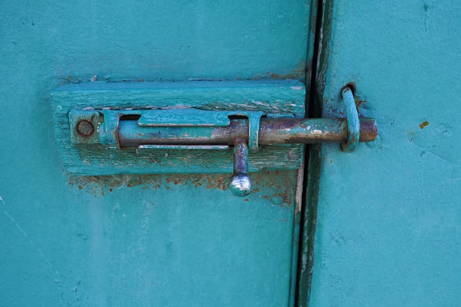 viejo, válvula de compuerta, del pasado, metal, puerta, cerradura, entrada, seguridad, protección, pestillo