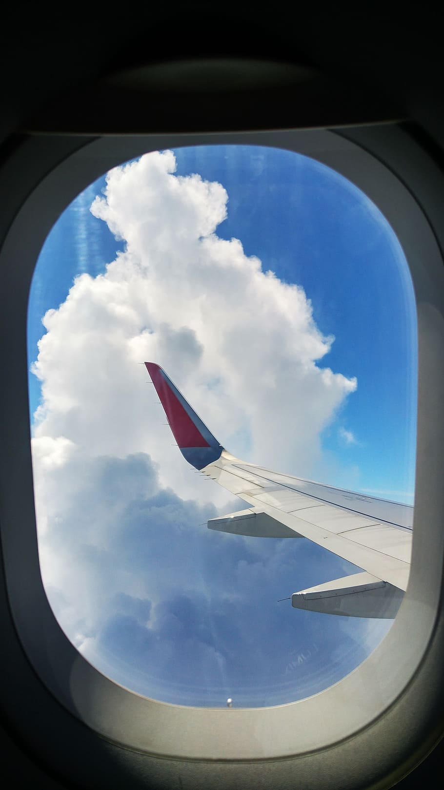 Plane, Window, Flight, the plane, the height of the, sky, cloud, flying, wing, airplane