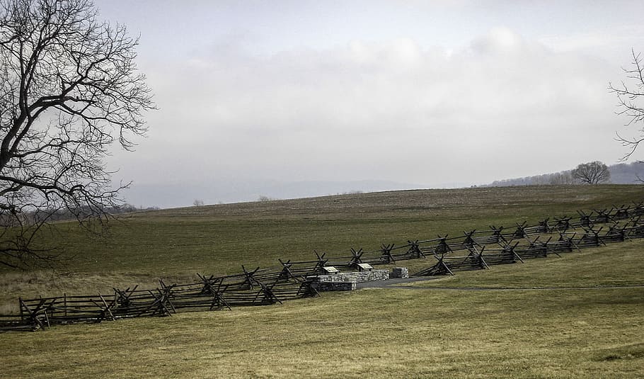 sangrienta, línea, antietam, nacional, campo de batalla, campo de batalla nacional de Antietam, Maryland, línea sangrienta, guerra civil, foto