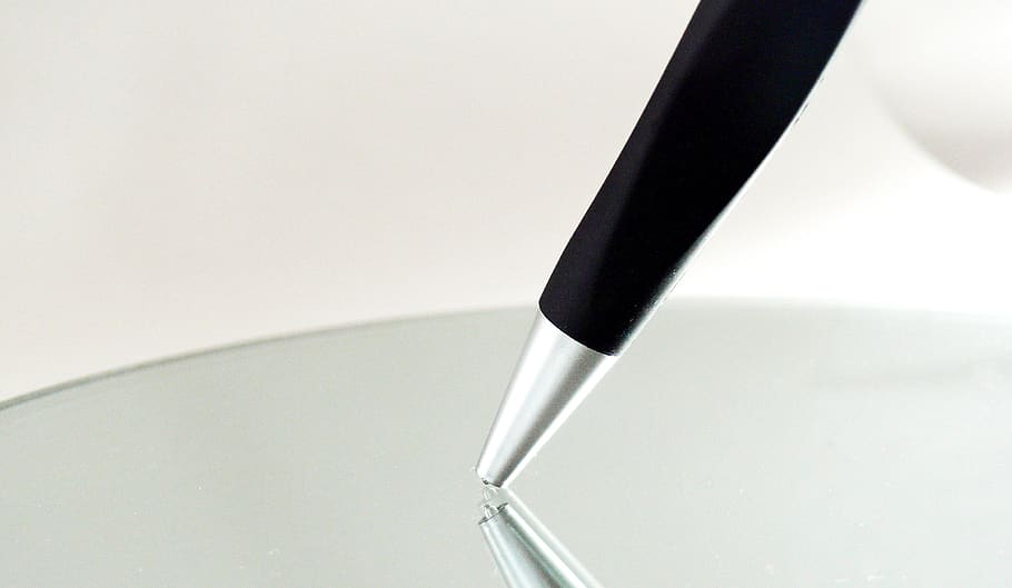 pen, writing implement, write, paper, writing utensil, mine, list, black, indoors, close-up