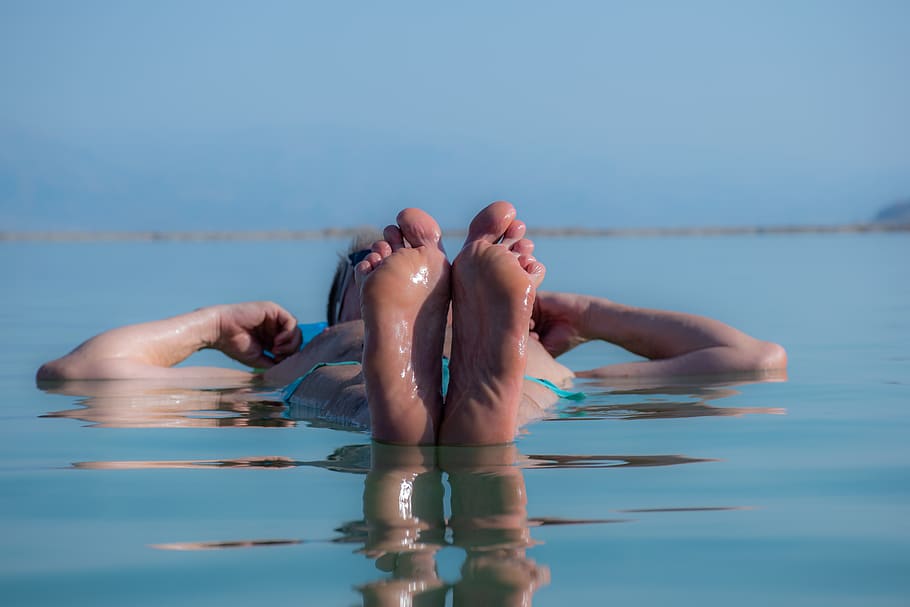 laut Mati, Israel, relaksasi, langit, gurun, air, iklim, alam, tubuh, hari yoga