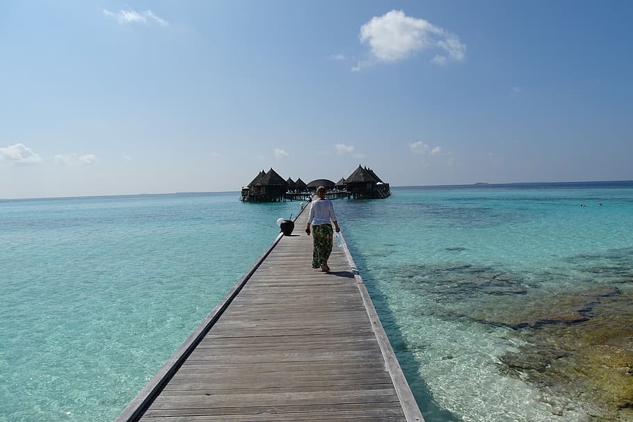 maldives, island, sea, travel, tropical, resort, water, sky, horizon, scenics - nature