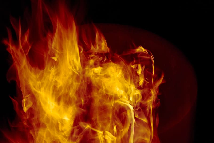 Ilustración de las llamas, en llamas, abstracto, fuego, ardiente, hoguera, quemar, quemado, ráfaga, llama