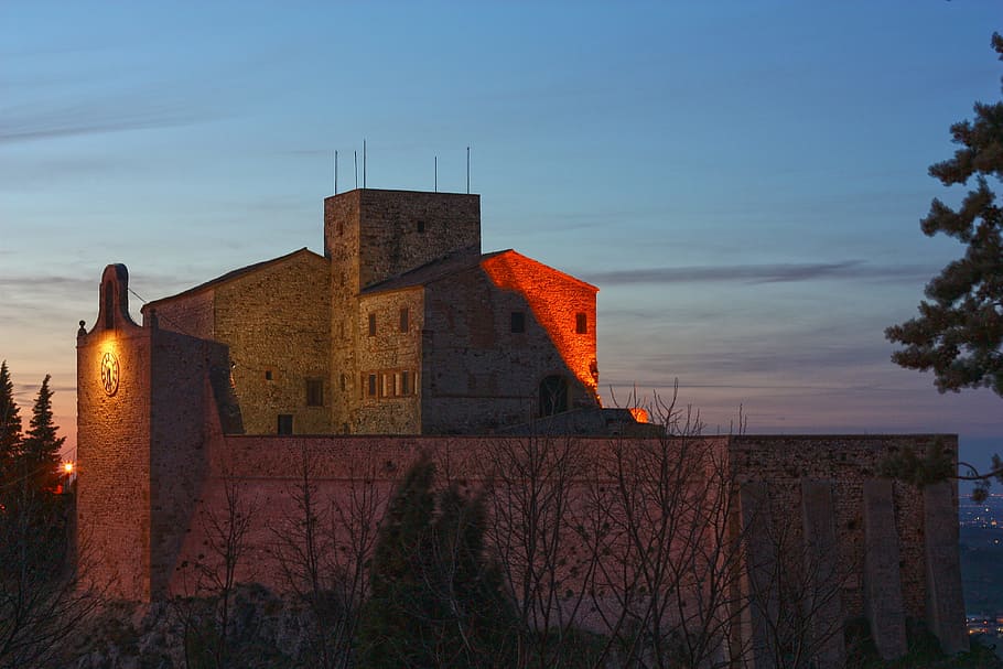 Verucchio, Rimini, Emilia Romagna, Italy, rocca, malatesta fortress, malatesta, castle, sassi, stone