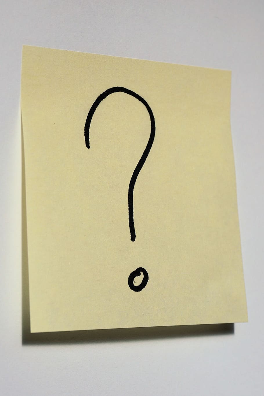 question mark, yellow, paper, Post It, List, Note, Adhesive, memo, adhesive note, office