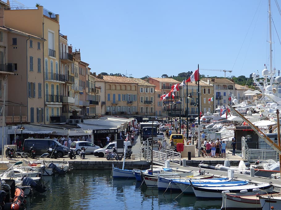 provence, saint-tropez, sea, port, boat, sailboats, yacht, water, building exterior, nautical vessel