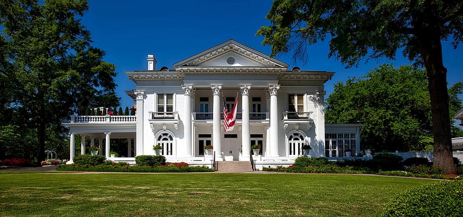 gubernur, mansion, Governor's Mansion, Montgomery, Alabama, arsitektur, bangunan, foto, pemerintah, gubernur mansion