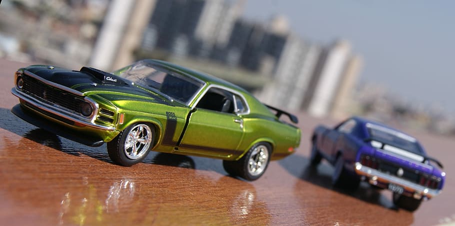 Mustangs, Car, Toy, Scale, Miniature, ford, selective focus, focus on foreground, close-up, toy car