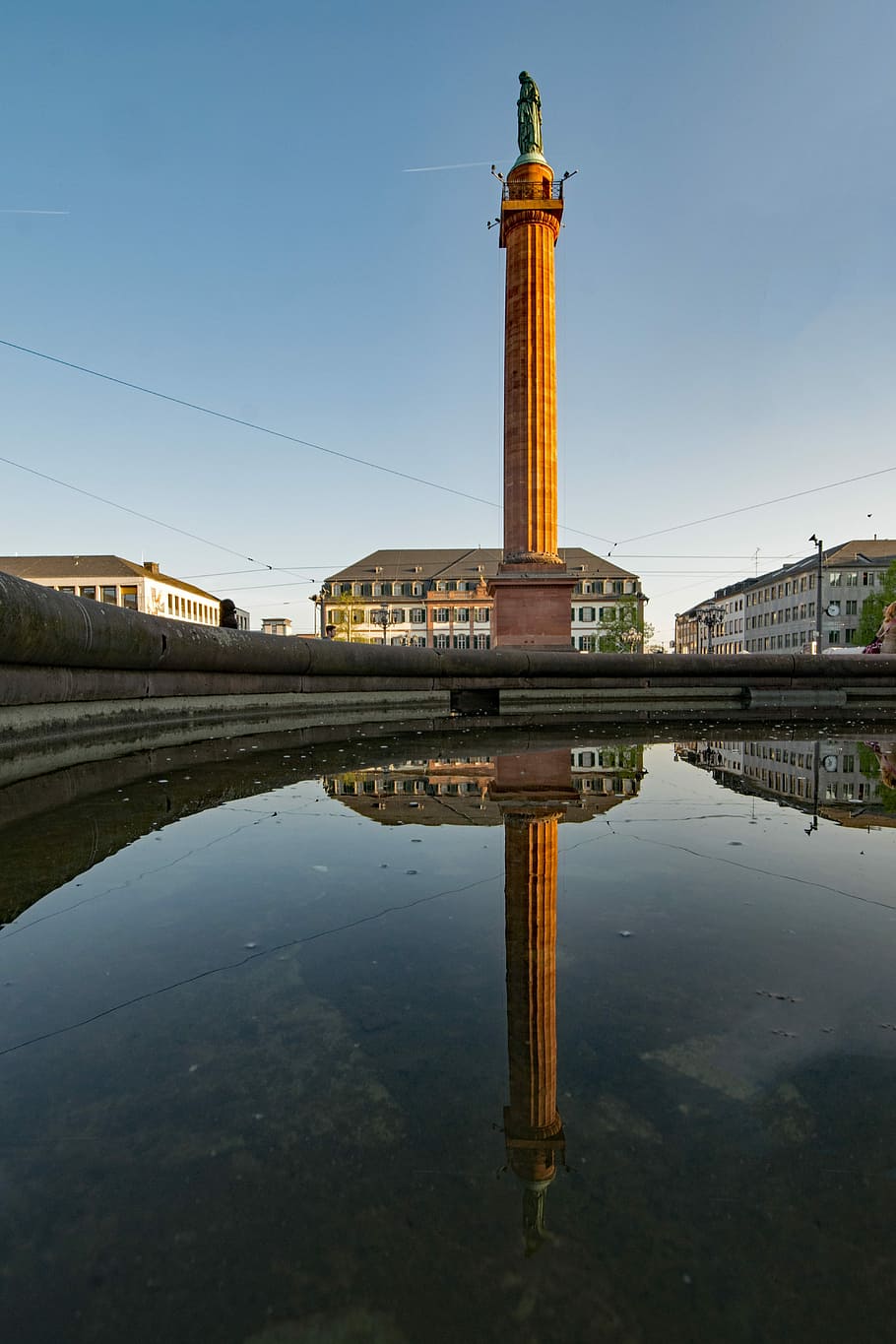 Darmstadt, Hesse, Germany, luisenplatz, places of interest, long lui, ludwig, water, reflection, fountain