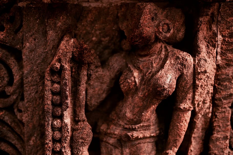 mujer estatua de hormigón, historia, india, mujer india, escultura, antigua, arqueología, civilización antigua, destinos de viaje, ninguna gente