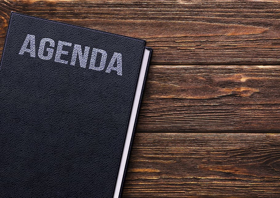 agenda book, brown, wooden, surface, book, agenda, table, notes, notebook, wooden table