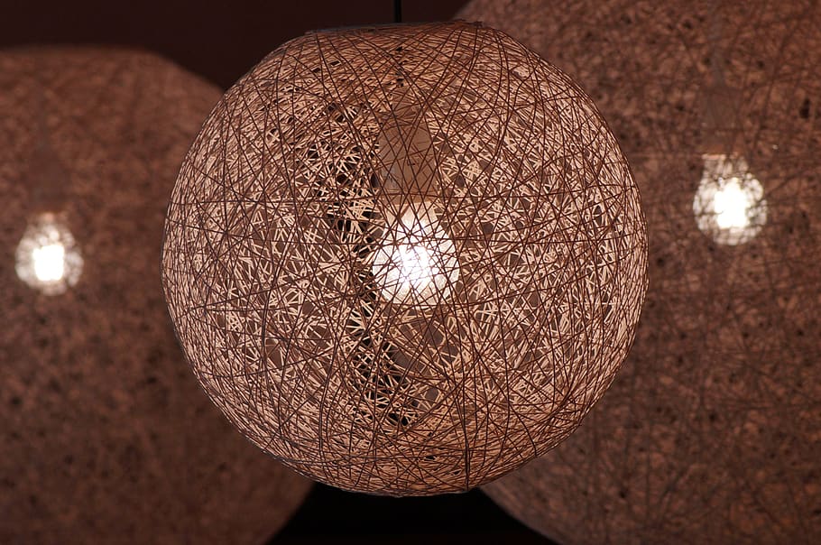 lampu, kap lampu, bentuk bulat, bola, penerangan, cahaya, arus, buatan, deco, dekorasi