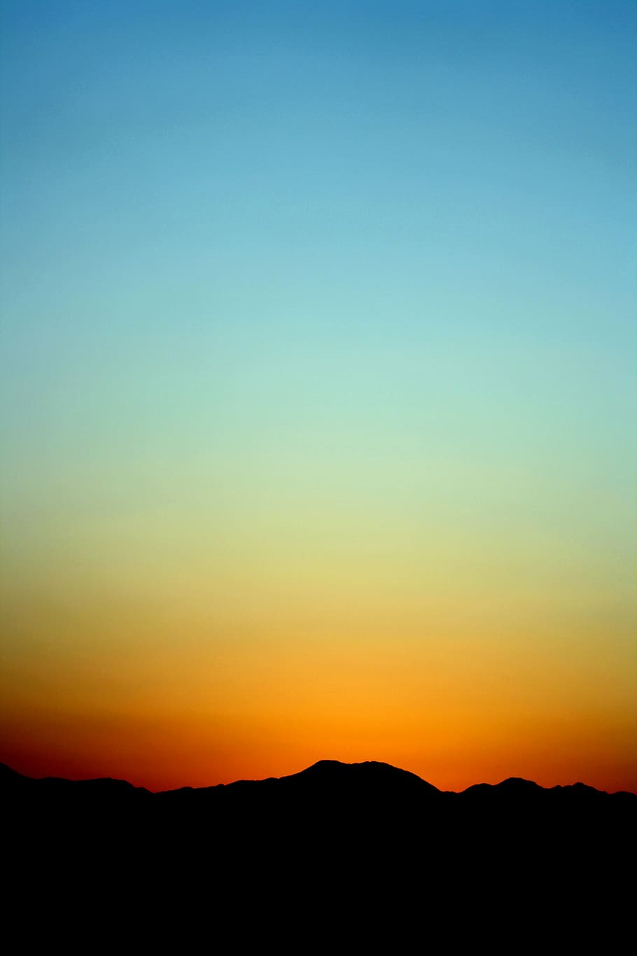 foto de silueta, formación rocosa, dorado, hora, naturaleza, montañas, silueta, sol, gradiente, naranja
