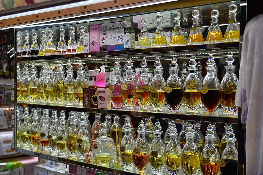Perfume, Shop, Bazaar, perfume, shop, shelf, supermarket, retail, food and drink, refrigerator, drink