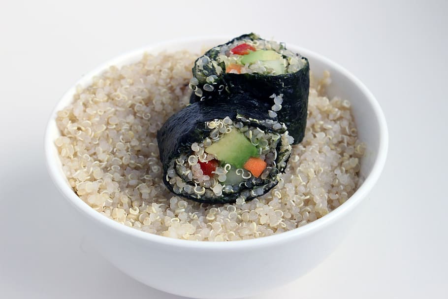 sushi vegano, comida vegana, sushi, vegano, comida y bebida, arroz - alimento básico, comida, alimentación saludable, bienestar, tazón