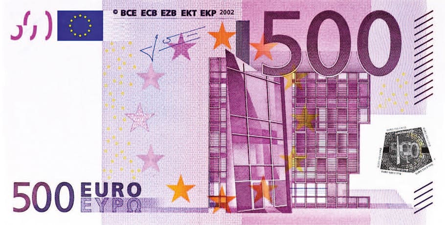 500 dólar europeu, nota de dólar, 500 euro, dinheiro, notas, moeda, finanças, papel-moeda, moeda da União Europeia, negócios