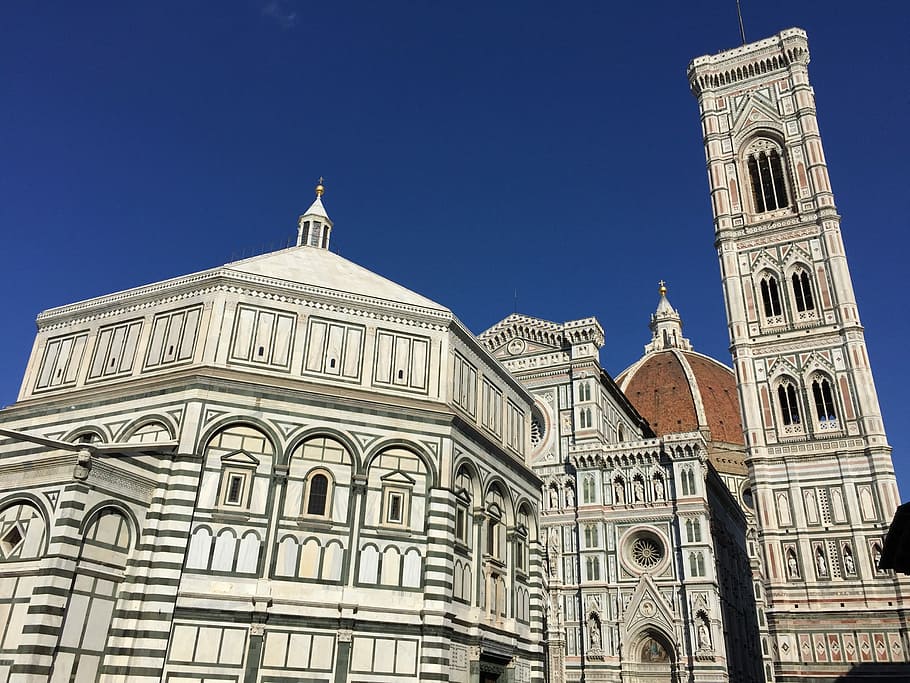 Duomo, Baptistery, Campanile, Florence, tuscany, history, architecture, built structure, building exterior, religion