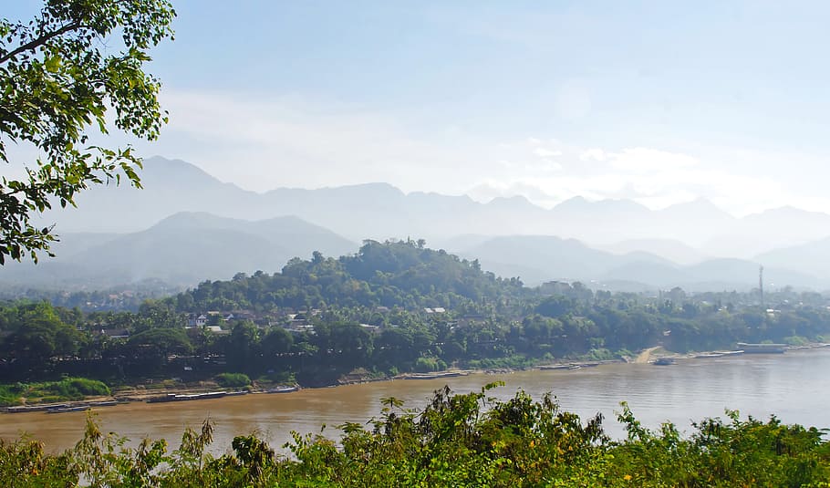 Laos, Luang Prabang, Dampness, Mékong, tropics, heat, mist, landscape, panorama, cordillera annamite