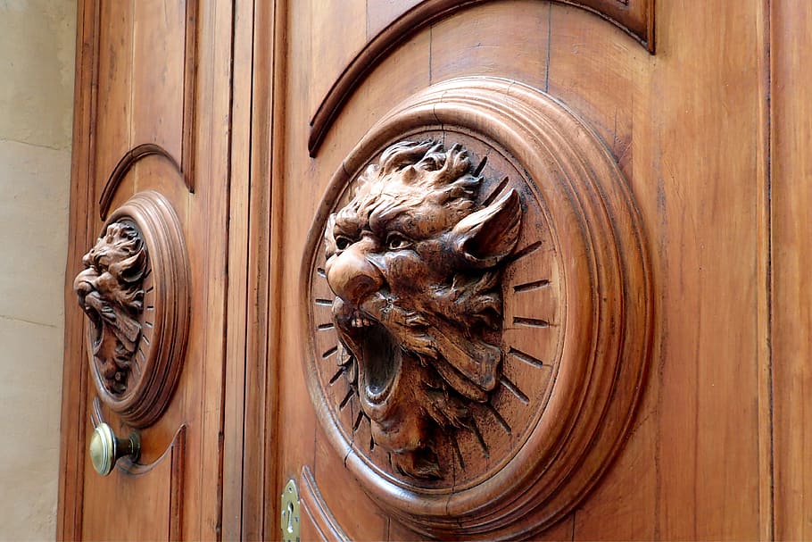 wood, door, woods, handle, old, ornament, input, wood carving, entrance, architecture