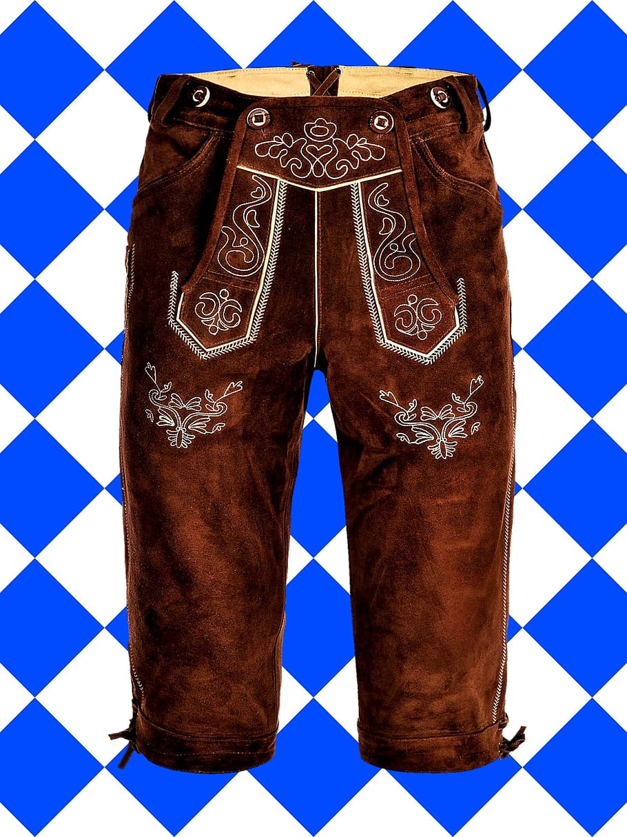leather pants, costume, clothing, tradition, customs, bavarian, bavaria, leather, pants, asterisk