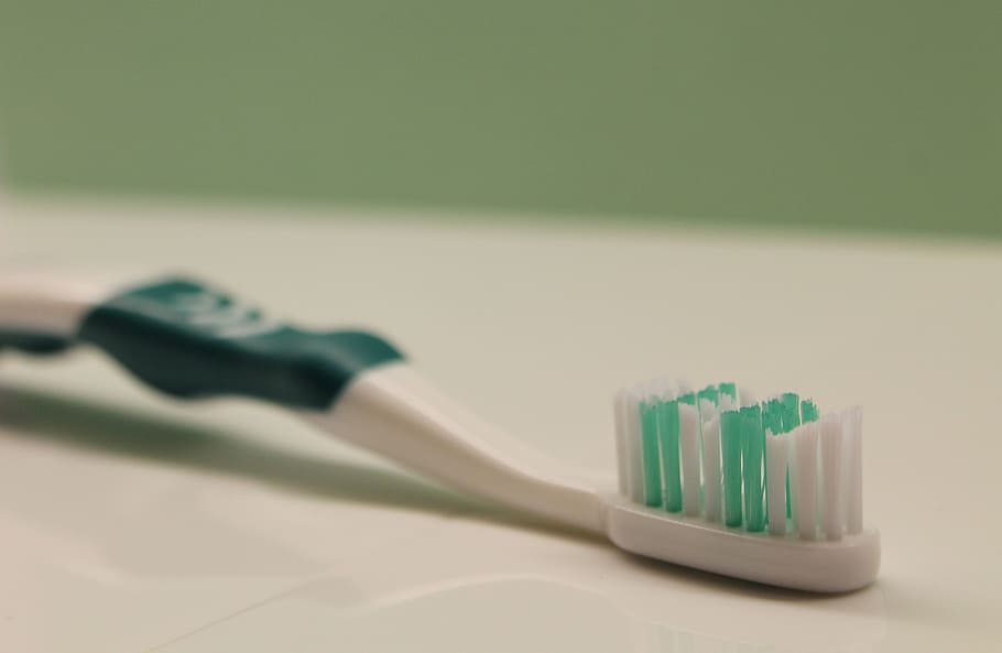 cepillo de dientes, verde, higiene, dental, odontología, cepillo, oral, dentista, cerdas, en interiores