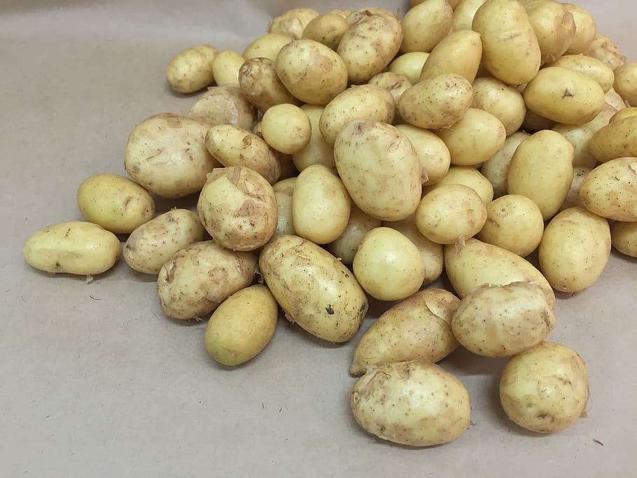 potatoes, young, potato, tubers, tuber, beige, vegetable, a bunch of, bag, freshness