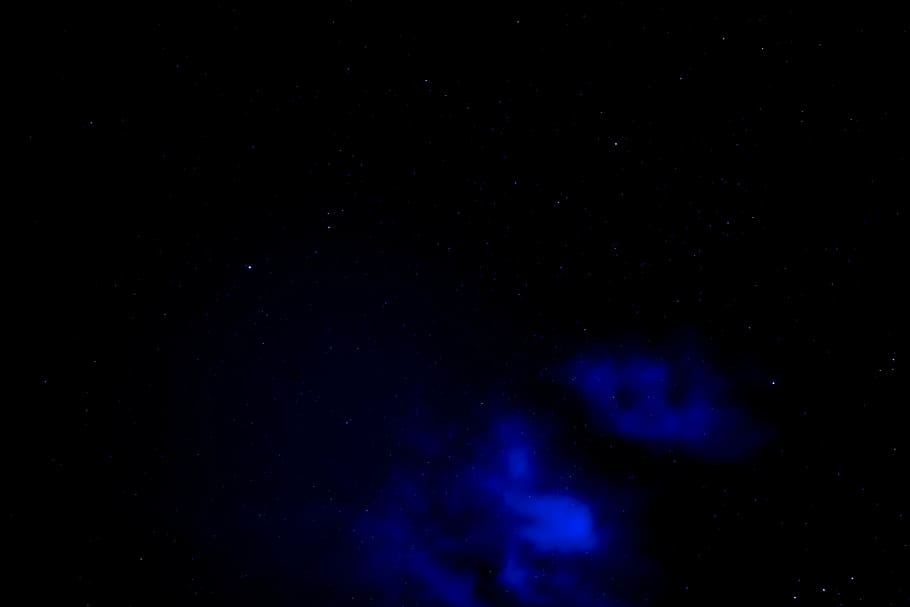 blue cloud, night photograph, starry sky, night sky, star, night, sky, long exposure, evening sky, cosmos