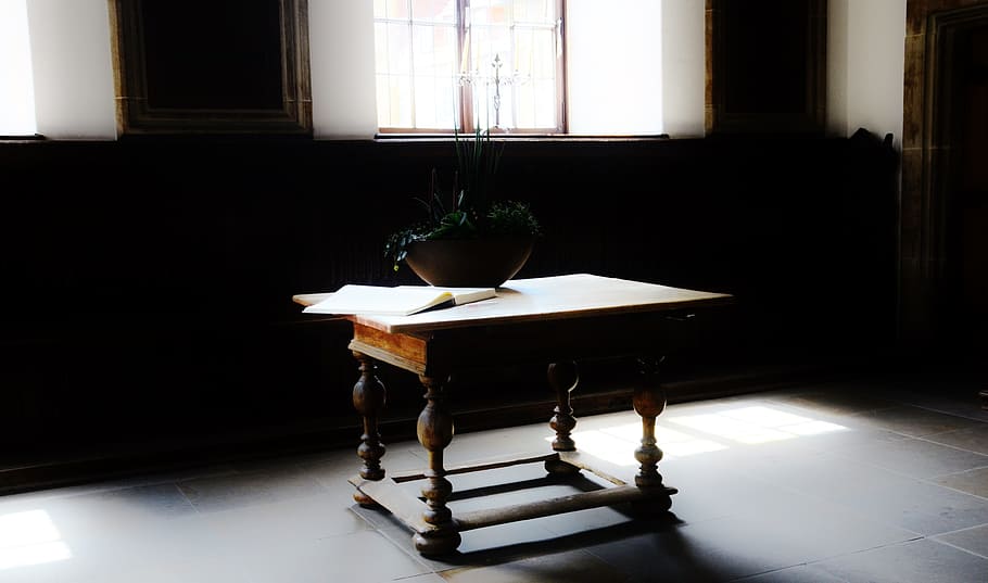 rectángulo, marrón, madera, mesa central, Mesa, Osnabrück, Naturaleza muerta, Muebles, diseño de interiores, antiguo