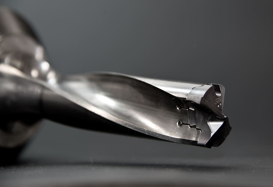 closeup, photography, grey, metal tool, drilling head, drill bit, drill, metal, carbide drill bit, milling