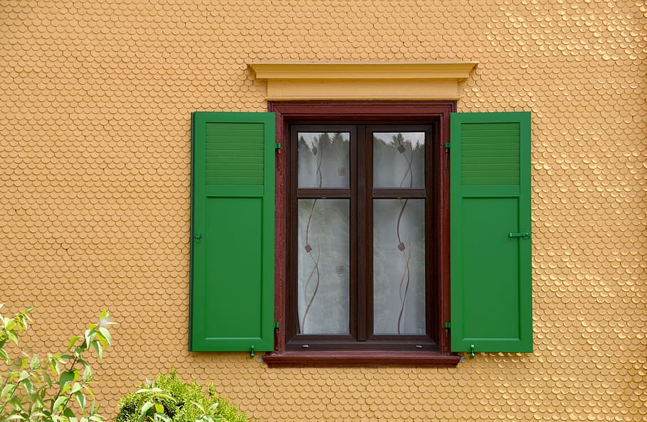 Ver, Ventana, Persiana, vista de la ventana, fenstramen, ventana vieja, casa vieja, edificio, persianas, pared