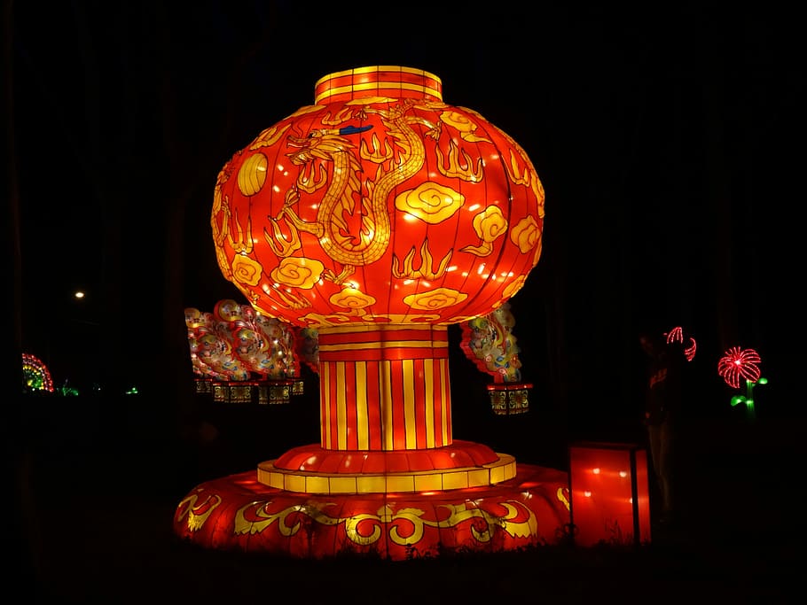giant chinese lantern, Giant, Chinese Lantern, festival of lights, dandenong, victoria, celebrate, night, lights, festival