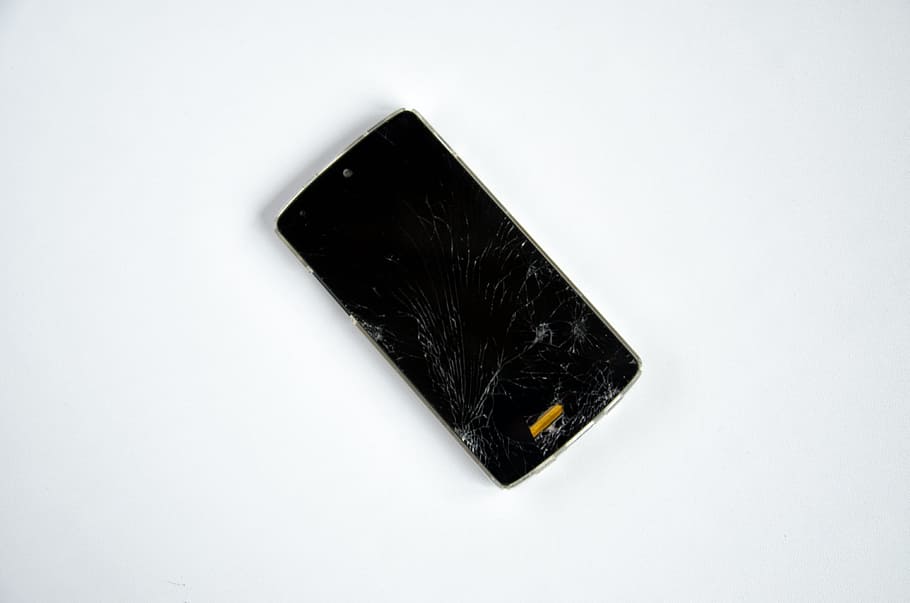 smartphone, broken, damaged, defect, screen, cellphone, mobile device, android, repair, display